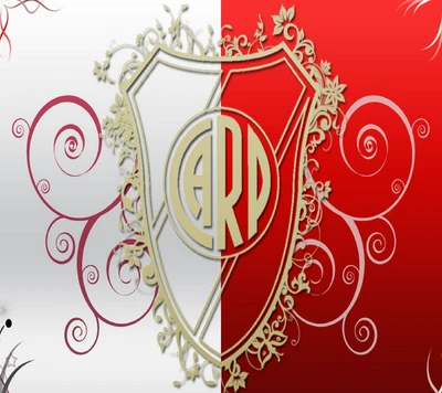 Emblema del Club Atlético River Plate con diseño artístico