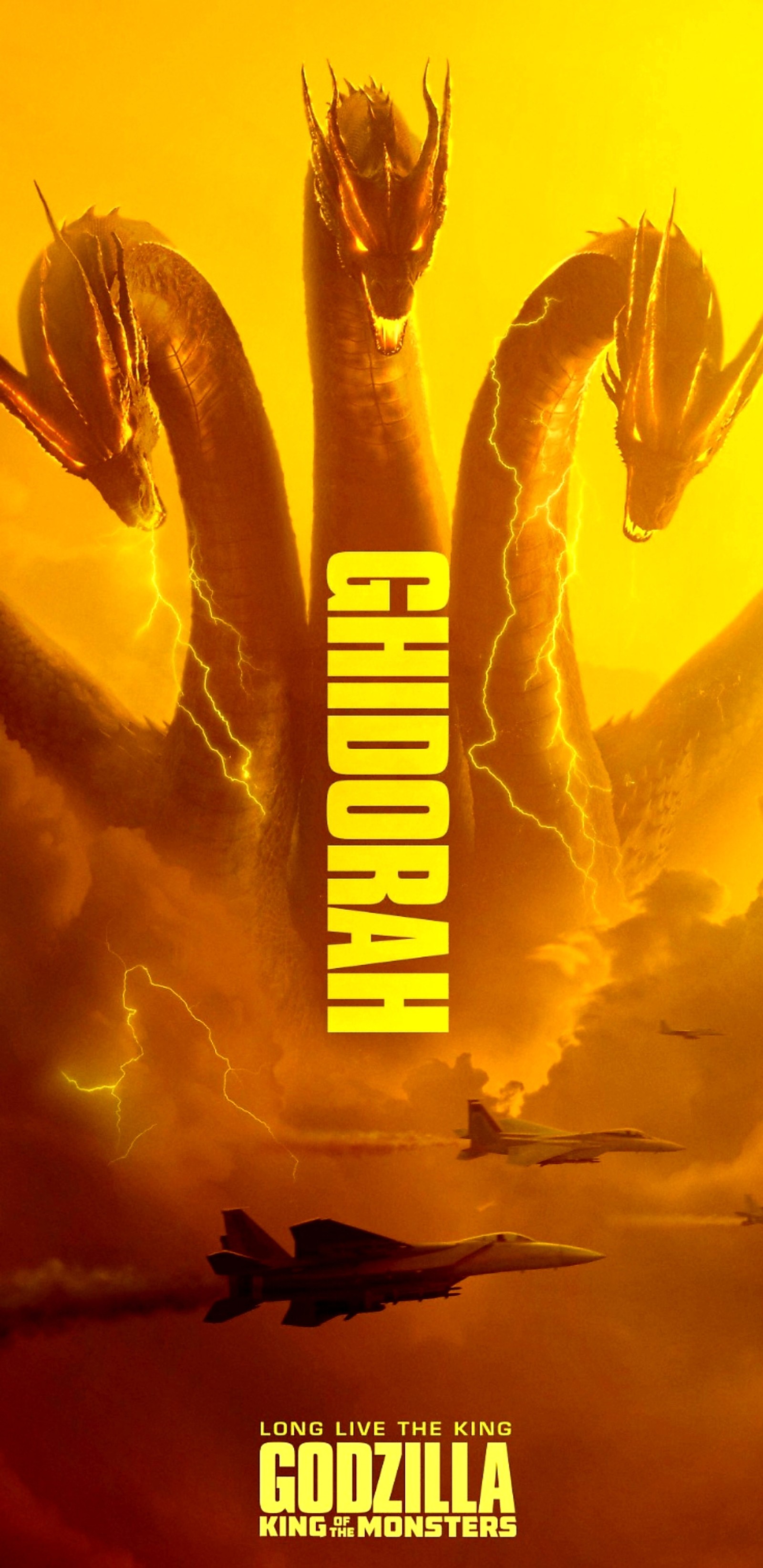 Скачать обои гидора, ghidorah, годзилла, godzilla, король