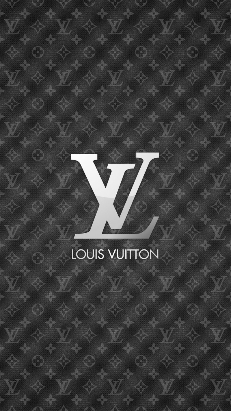 Черно-белый логотип louis vuitton на черном фоне (бренд, луи виттон, louis vuitton, lv, деньги)