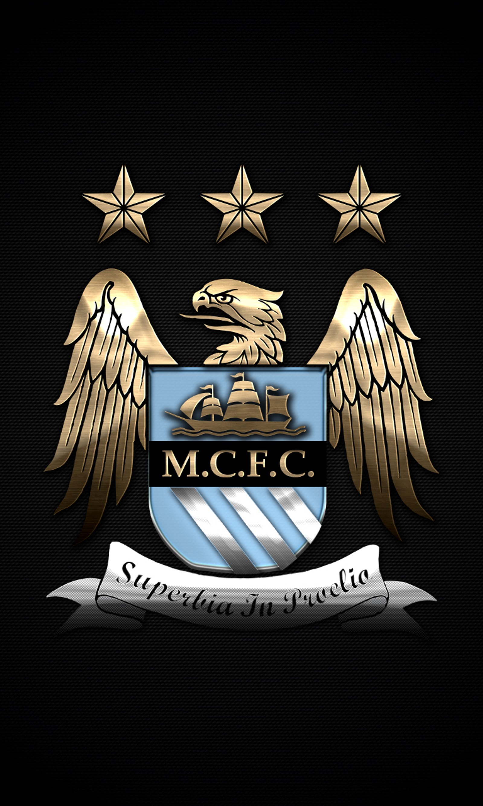 Un primer plano de un emblema metálico con una estrella y un águila (negro, ciudad, clásico, genial, premier league)