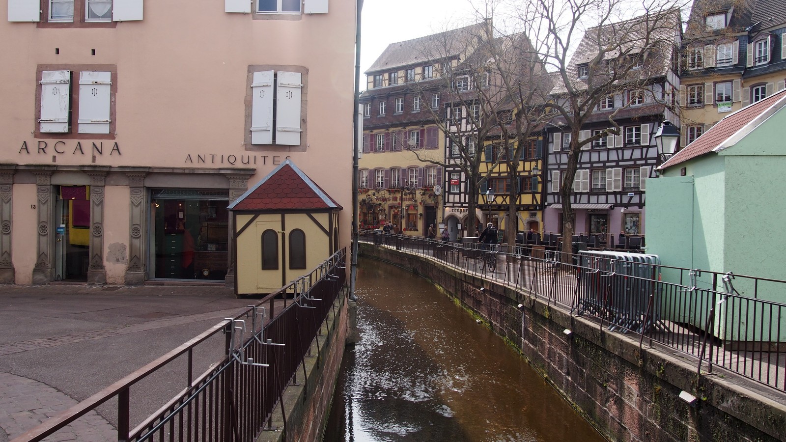 Lade colmar, kanal, fassade, stadt, wasserstraße Hintergrund herunter