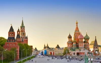 Red Square: A Historic Landmark Featuring Saint Basil's Cathedral and the Kremlin