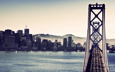 golden gate bridge, city, water, urban area, cityscape