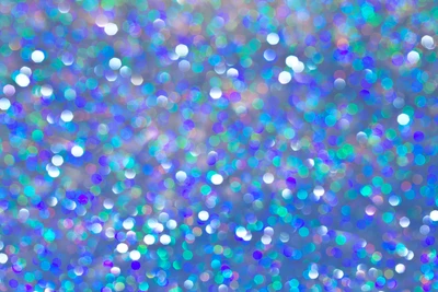 Electric Blue Glitter Bokeh Pattern with Purple Hues