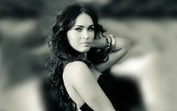 megan fox, beauty, model, girl, black and white