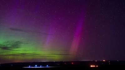 aurora, atmosphäre, licht, nacht, beleuchtung