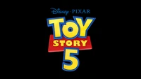 Logo Toy Story 5 sur fond noir - Films Pixar 2026