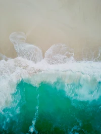 eau, vague, turquoise, vague de vent, mer