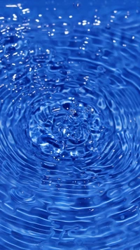 Vague bleue électrique dans un liquide aqua