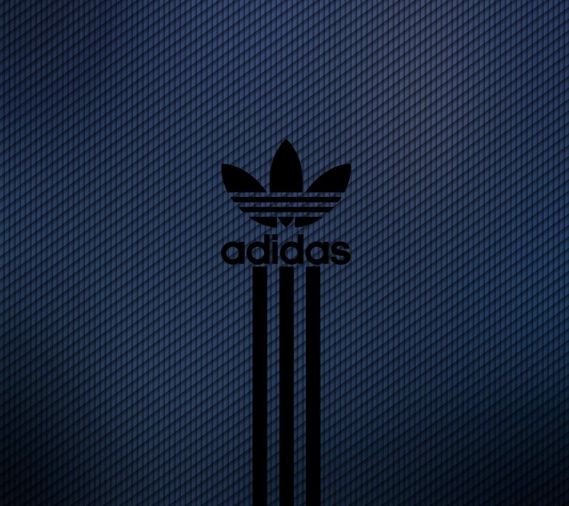 Логотип adidas на синем фоне (логотип)