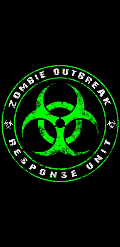 Logo der Zombie-Ausbruchsreaktionseinheit in Schwarz und Grün