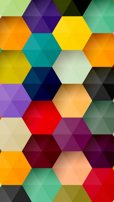 Colorful Geometric Hexagon Pattern - 2014 Design Background