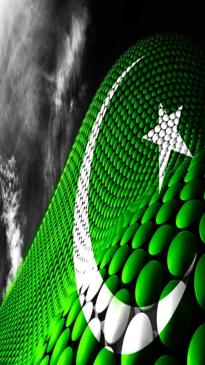 Beautiful Circular Design of the Pakistan Flag