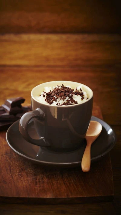 Délice au chocolat et au café indulgent pour un matin parfait