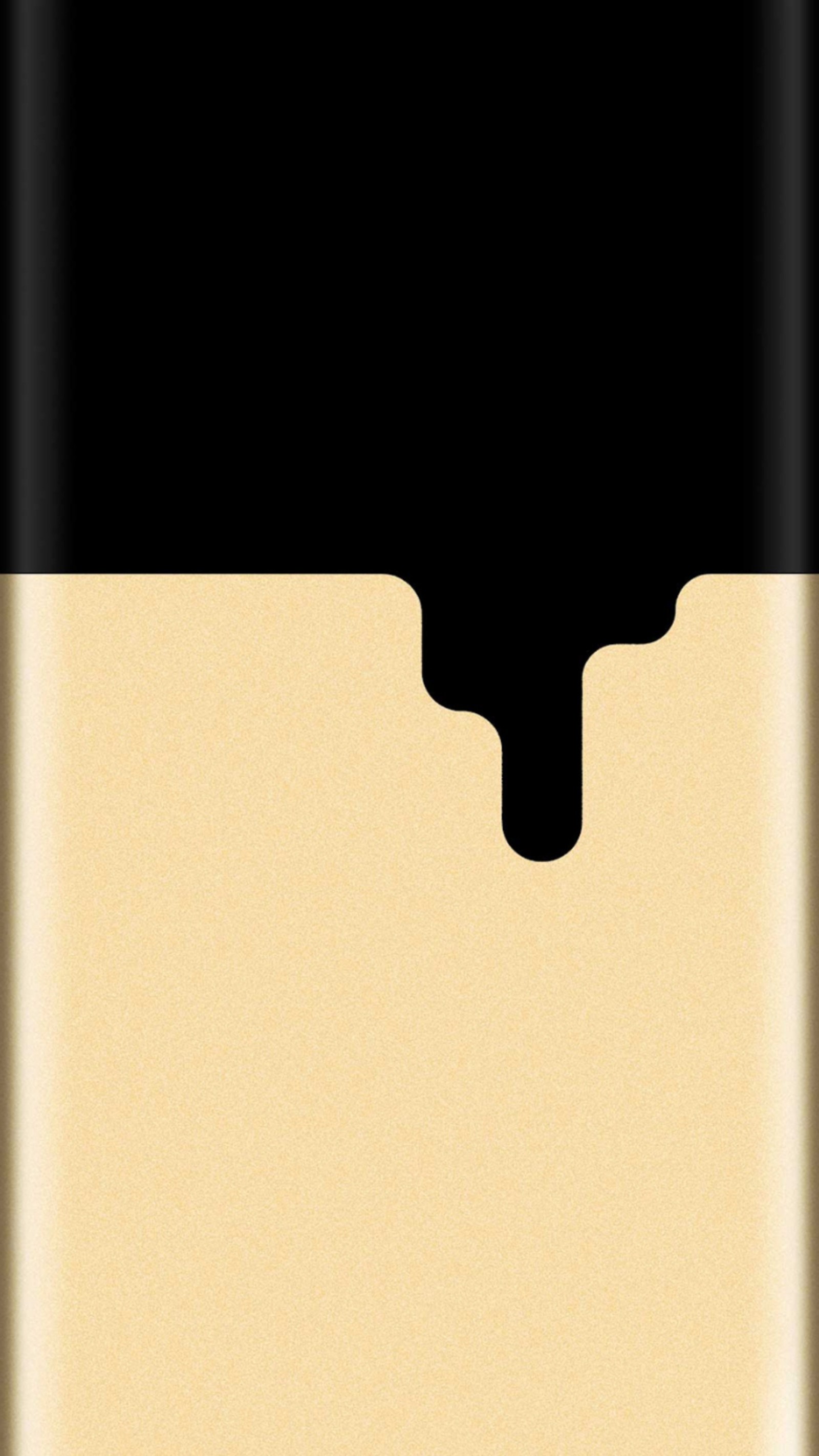 Um close de um celular com uma capa preta e dourada (abstrato, fundo, arte do design, estilo de borda, ouro)