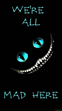 Gato de Cheshire: "Todos estamos locos aquí" en Arte de Oscura Maravilla