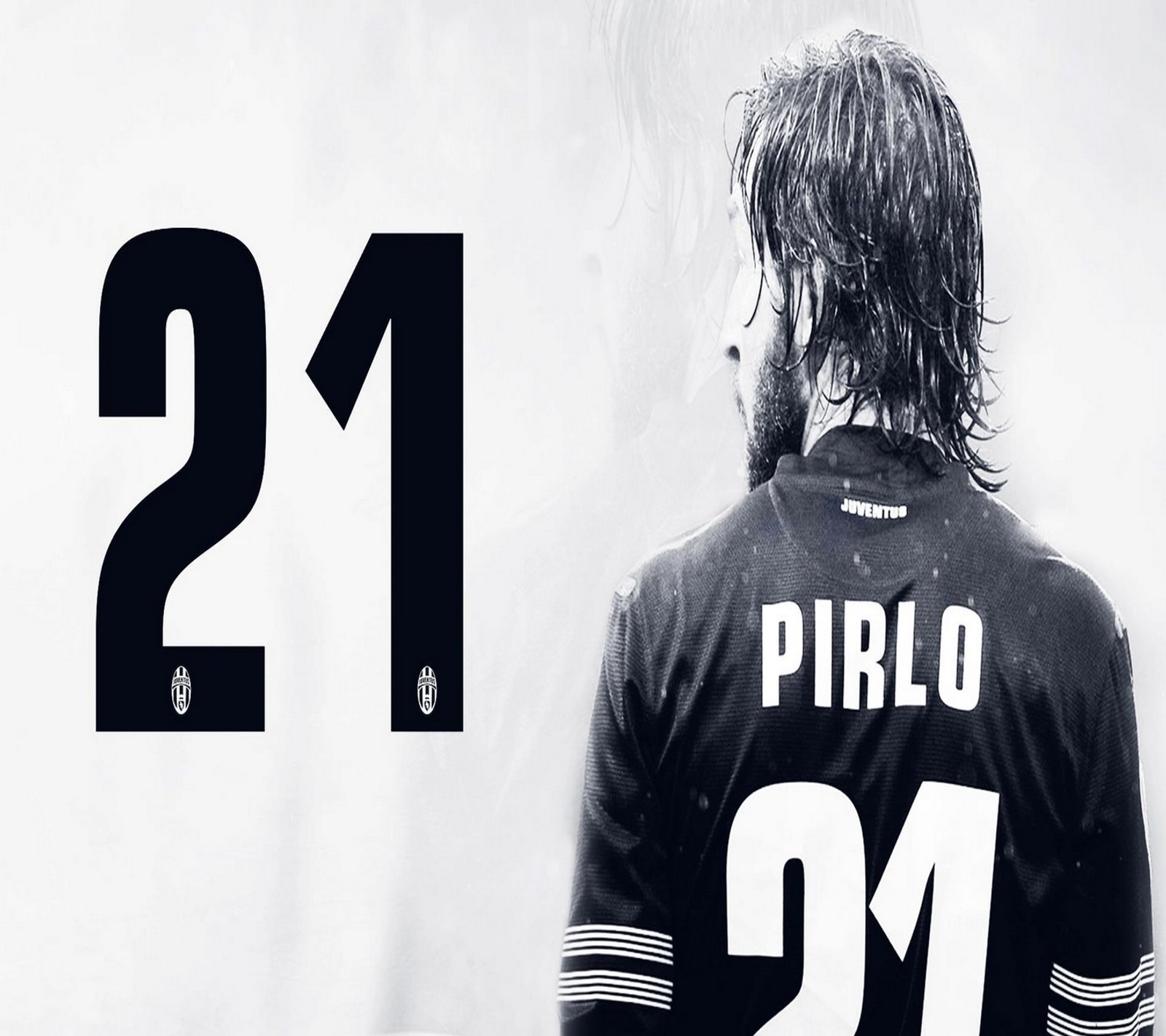 Una imagen de un hombre con el número 21 en su camiseta (andrea, juventus, pirlo)