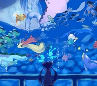 agua, anime, pokemon, water wallpaper