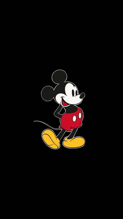 Mickey Mouse Rétro : Une Icône Vintage Simple