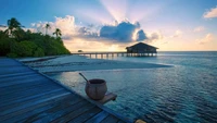 resort, property, ocean, horizon, sea