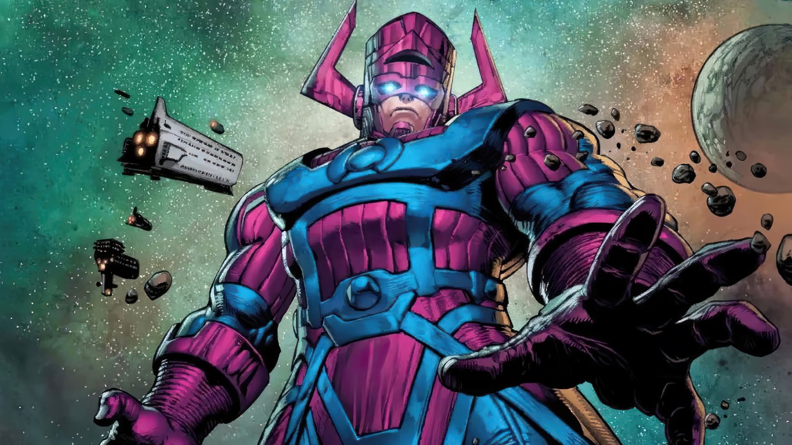 Скачать обои галактис, galactus, marvel, комиксы, злодей