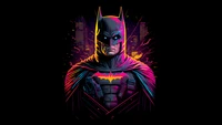 Neon Batman: Lebendige Dunkle Kunst in 5K