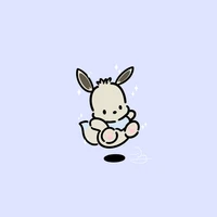 pochacco, minimal art, cute cartoon, simple, cute