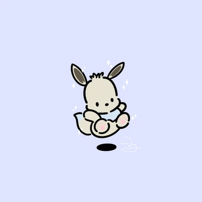 pochacco, minimal art, cute cartoon, simple, cute