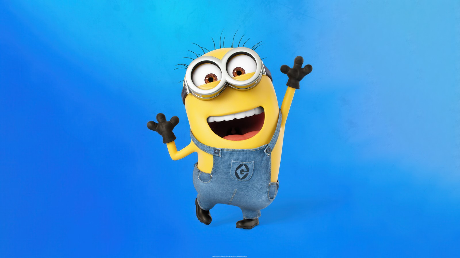 minion, blue background, 5k, despicable me, movies wallpaper