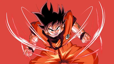 Goku enojado en acción - Fondo de pantalla 4K de Dragon Ball Z