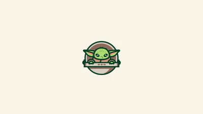 Icono minimalista de Baby Yoda de The Mandalorian