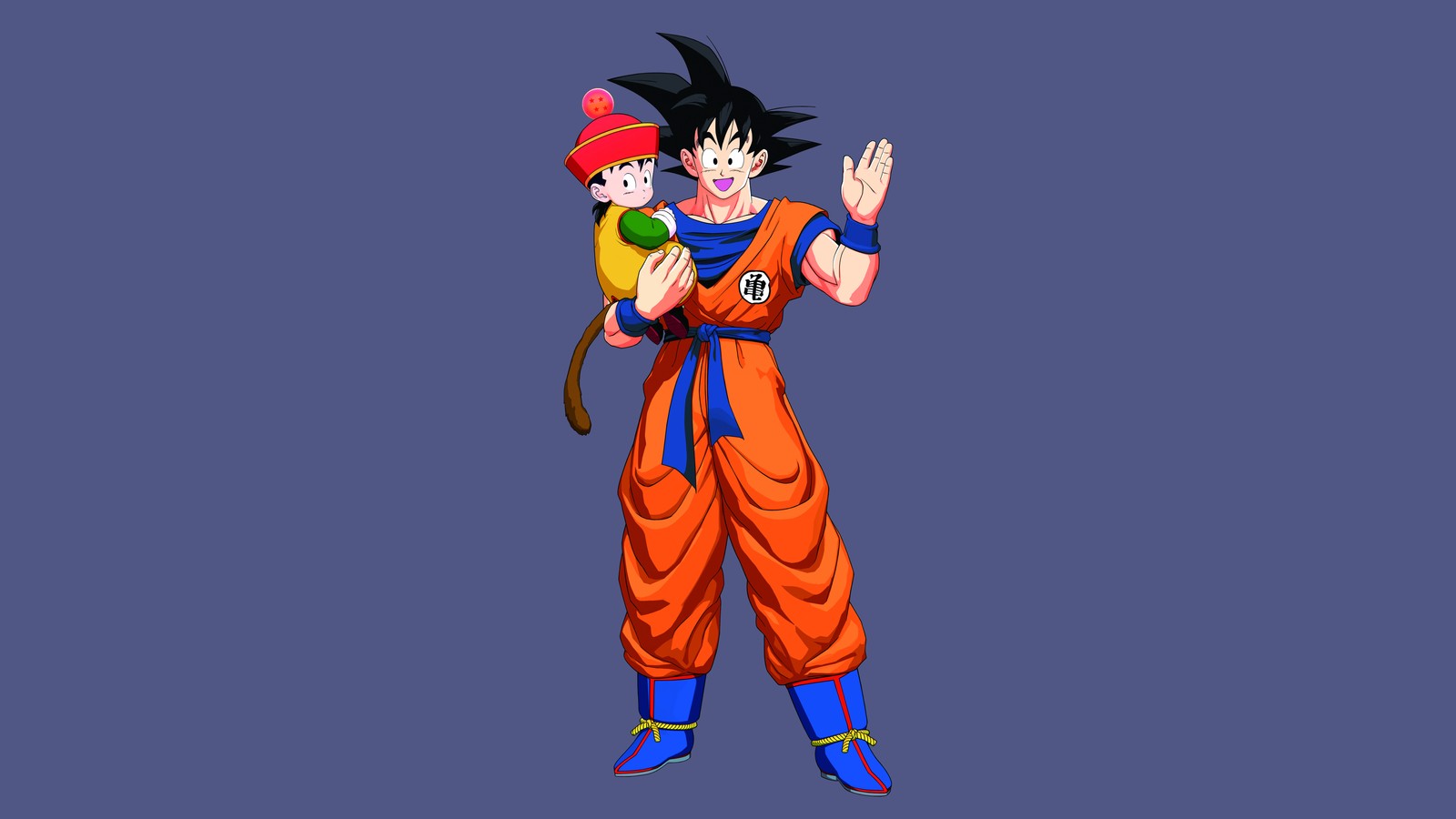 Мультфильм с молодым гоханом с птицей на плече (сон гоку, son goku, сон гохан, son gohan, драгон болл зет какарот)