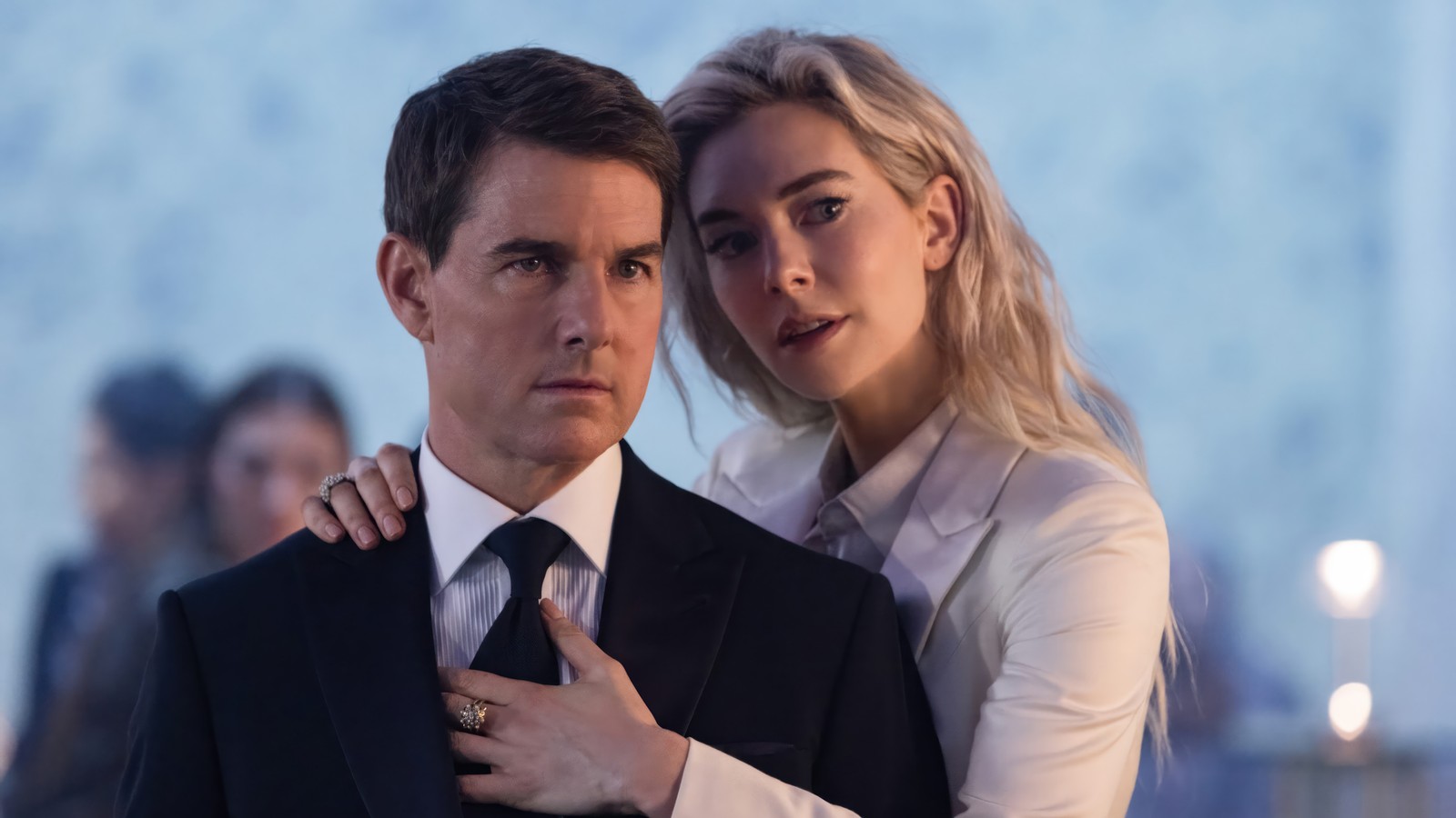 Téléchargez le fond d'écran mission impossible dead reckoning partie 1, mission impossible dead reckoning part 1, film, 2023, tom cruise vanessa kirby