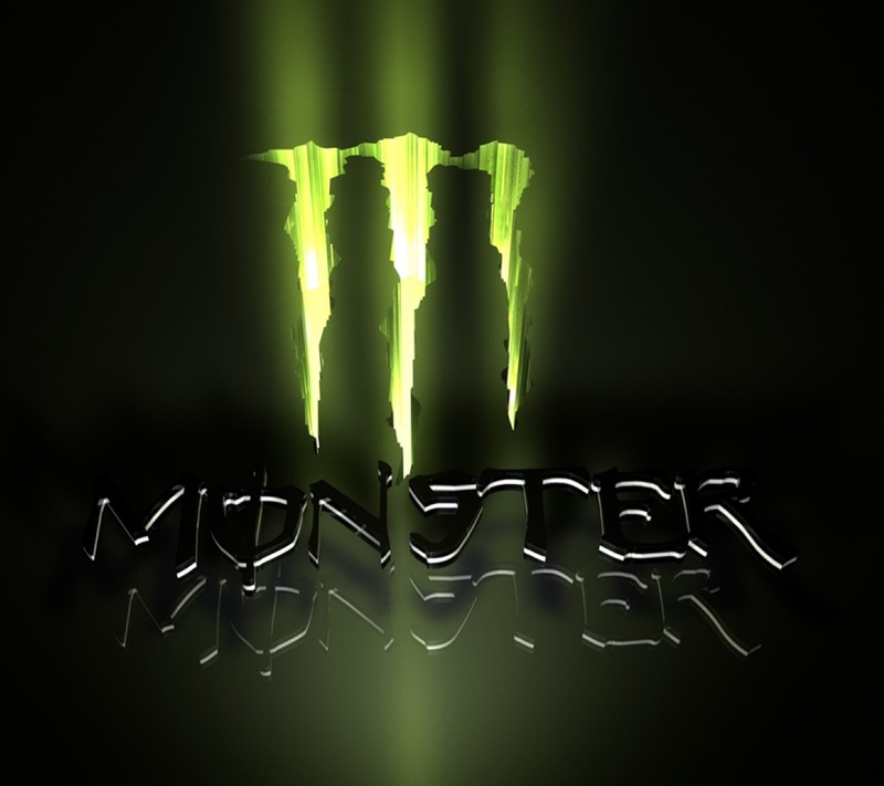 Близкий план логотипа monster energy на черном фоне (dfg, сдсд, sdsd)