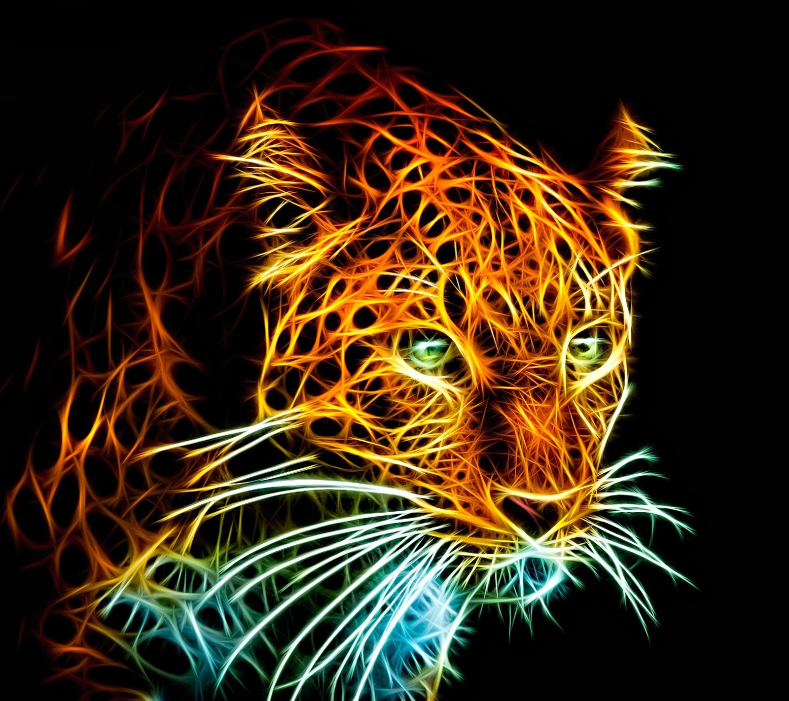 Descargar fondo de pantalla 3d, abstracto, animal, cat, leopardo