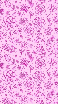 Padrão floral feminino em rosa e roxo