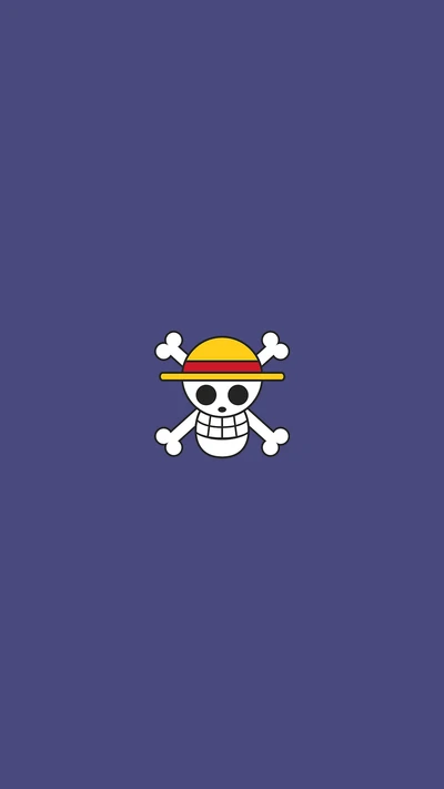 plano, logotipo, luffy, minimalista, one piece