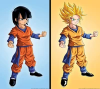 cartoon, dragon ball, forms, pan, saiyan wallpaper