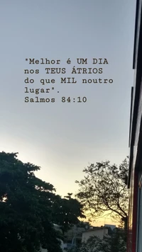 Un jour dans tes parvis vaut mieux que mille ailleurs; je préfère être gardien de la maison de mon Dieu que d'habiter dans les tentes des méchants.