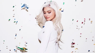 кайли дженнер, kylie jenner, белые волосы, знаменитость, модель