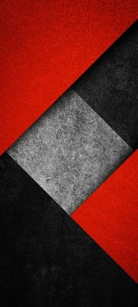 Geometric Patterns of Grey and Red on Asphalt Flooring