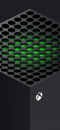 Xbox Series X: Iconic Mesh Design with Green Lighting