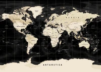 Stylish World Map Poster in 4K Resolution