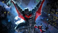 Batman Beyond Soars Through a Neon Cityscape