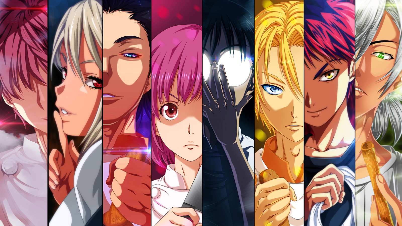 food wars, shokugeki no soma, 食戟のソーマ, anime, characters wallpaper