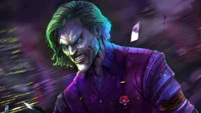 Portrait dynamique du Joker des comics DC