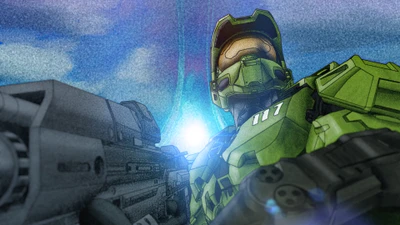 Mestre Chefe em Ação - Arte de Halo Infinite