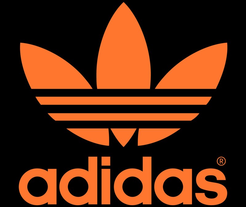 Логотип adidas на черном фоне (android, желание, hd, логотип, оранжевый)