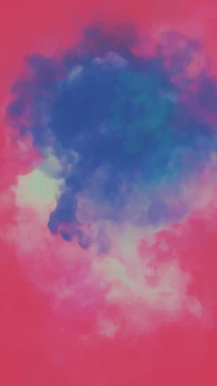 Abstract Pink and Blue Cloudscape