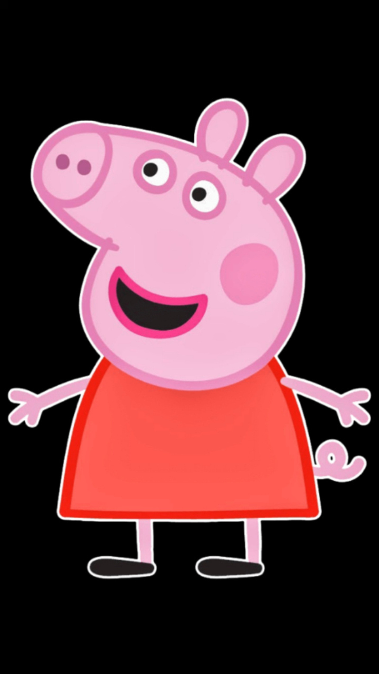 Скачать обои amoled, выдающийся, iphone, пеппа, peppa